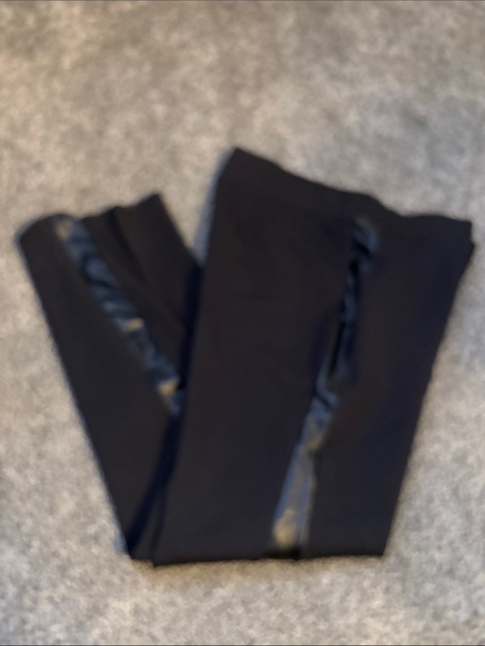 Vince Camuto Black Cropped Ankle Pants with Satin Side Stripe